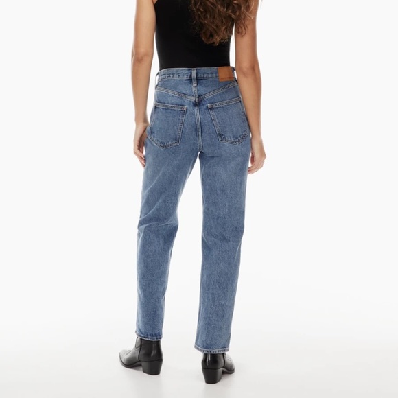 NWT Aritzia Denim Forum The Joni High Rise Loose 29L Size 27 3 Yrs Bleu N Stormy - Picture 2 of 5